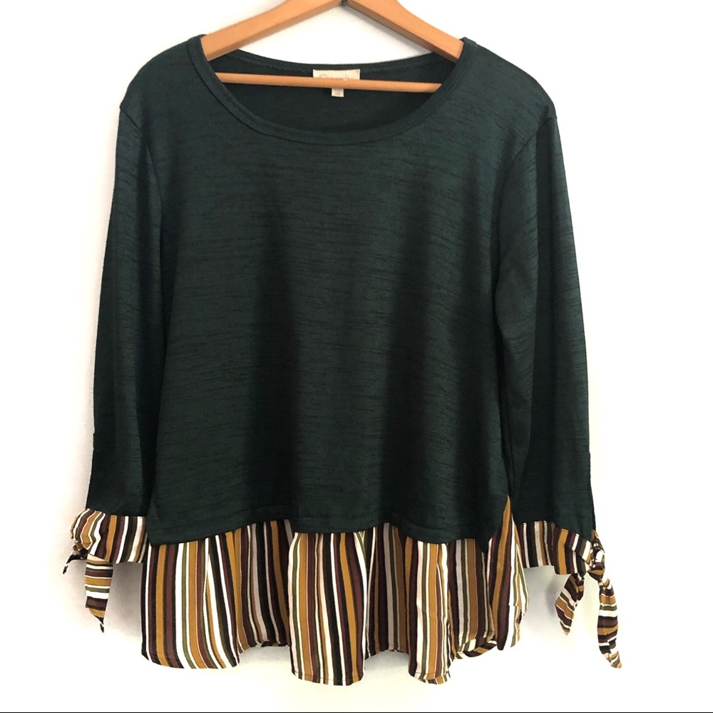Chenault Tie Sleeved Layered Pullover